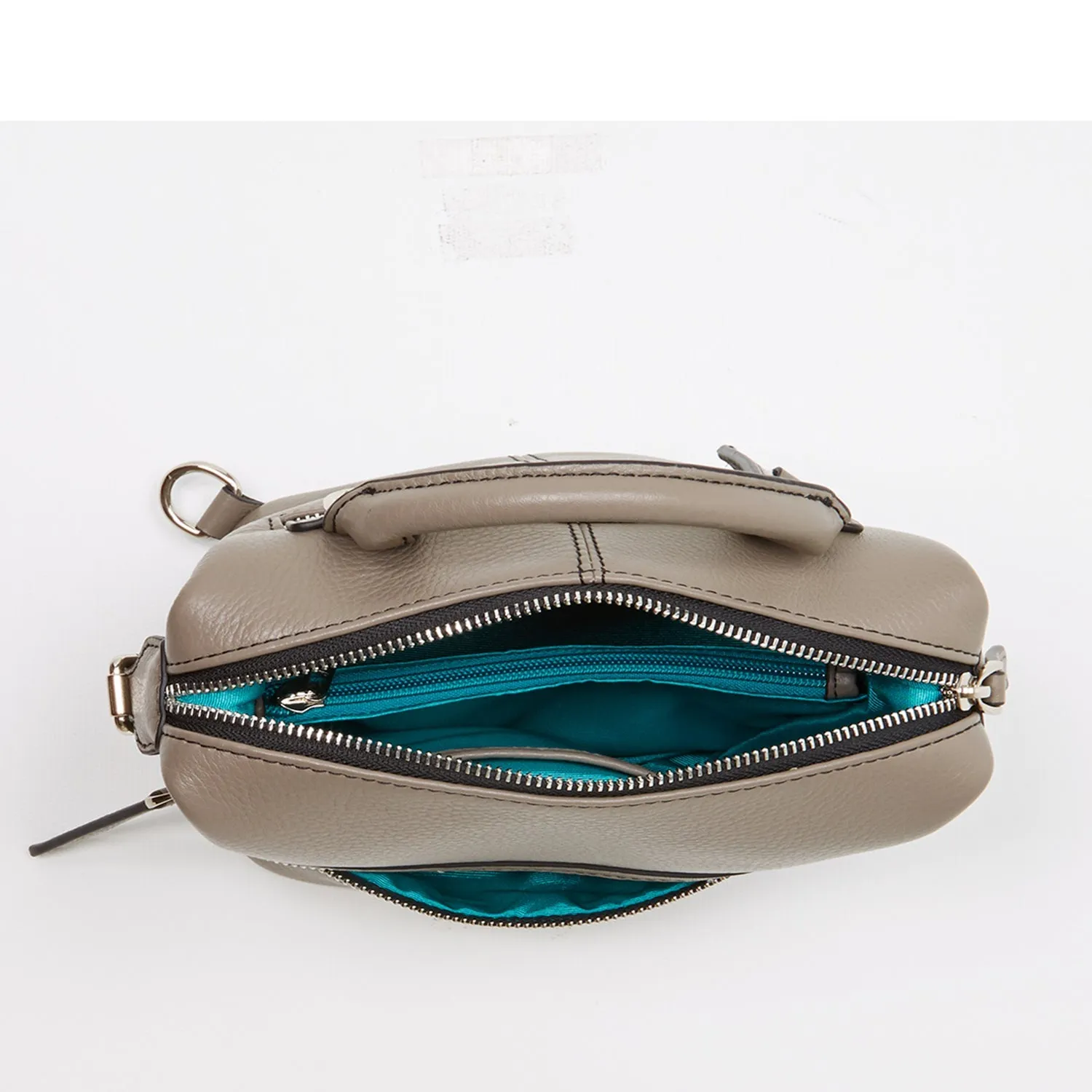 Ashley Gray Leather Backpack Purse