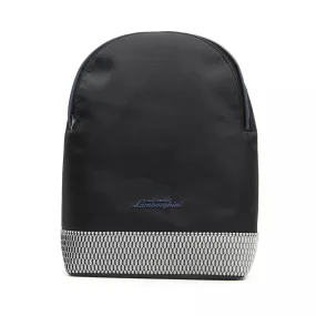 Automobili Lamborghini Sleek Black Backpack with Adjustable Straps