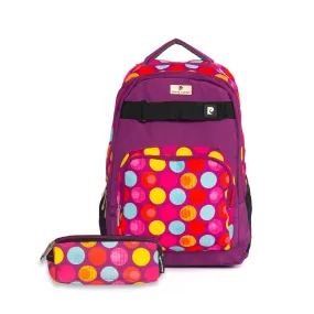 Backpack, Purple Dots