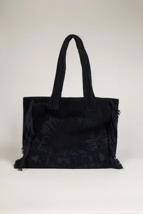 Black | Terry Tote Beach Bag