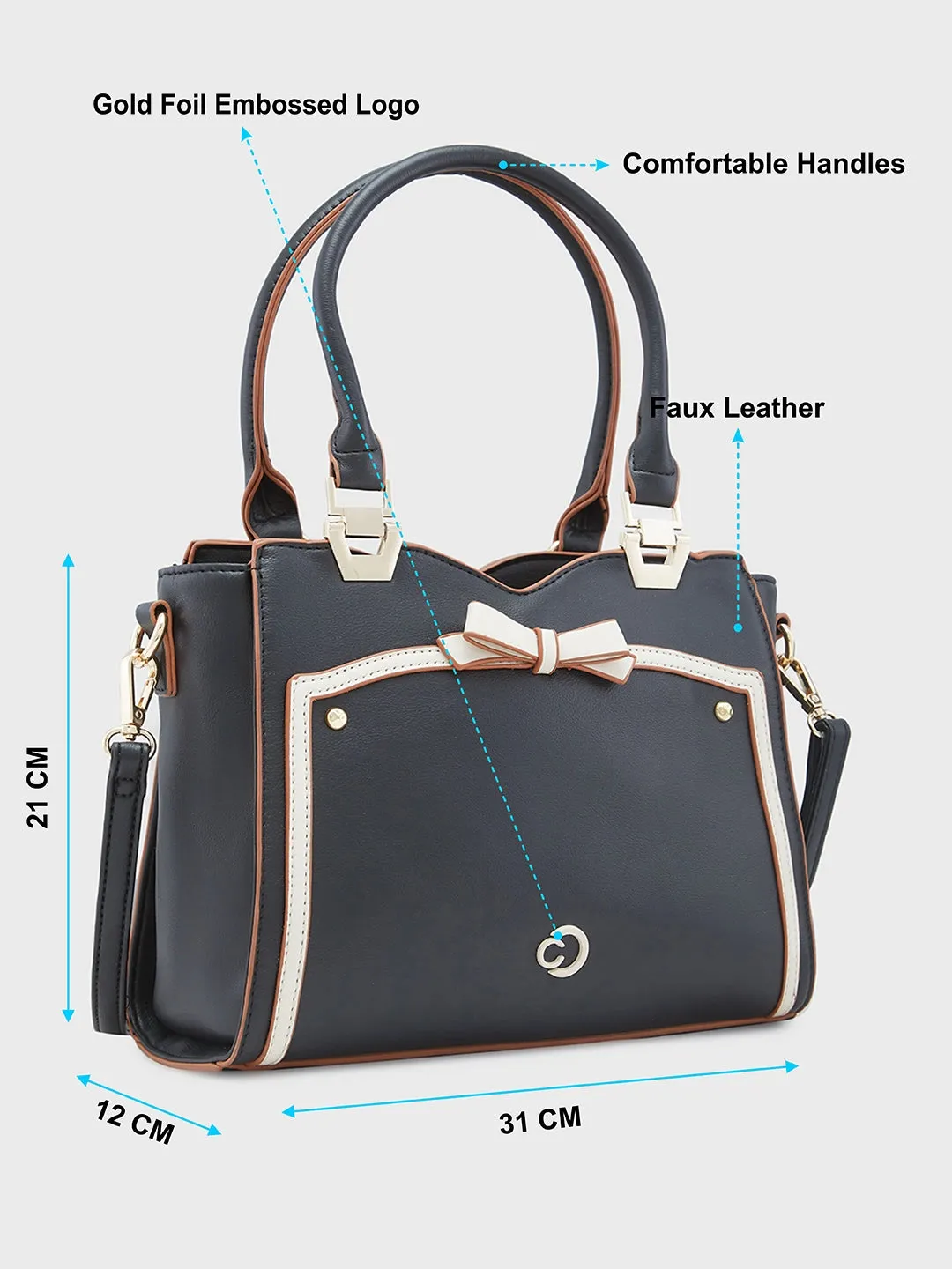 Caprese Amayra Satchel Medium Black