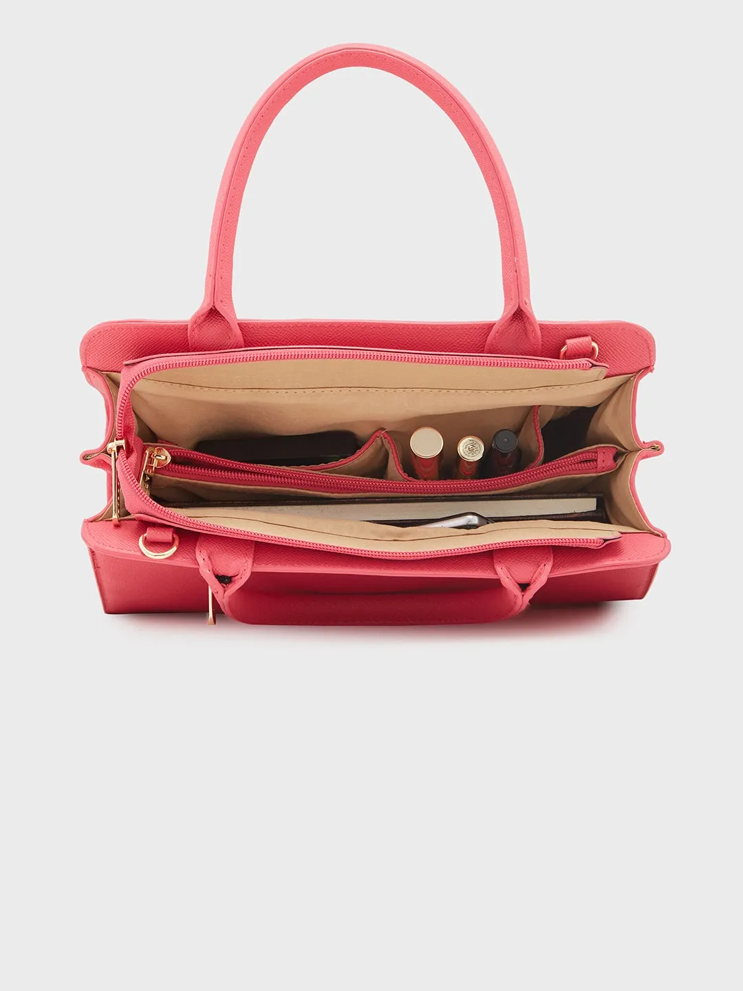 Caprese Daphne Satchel Medium Fuchsia