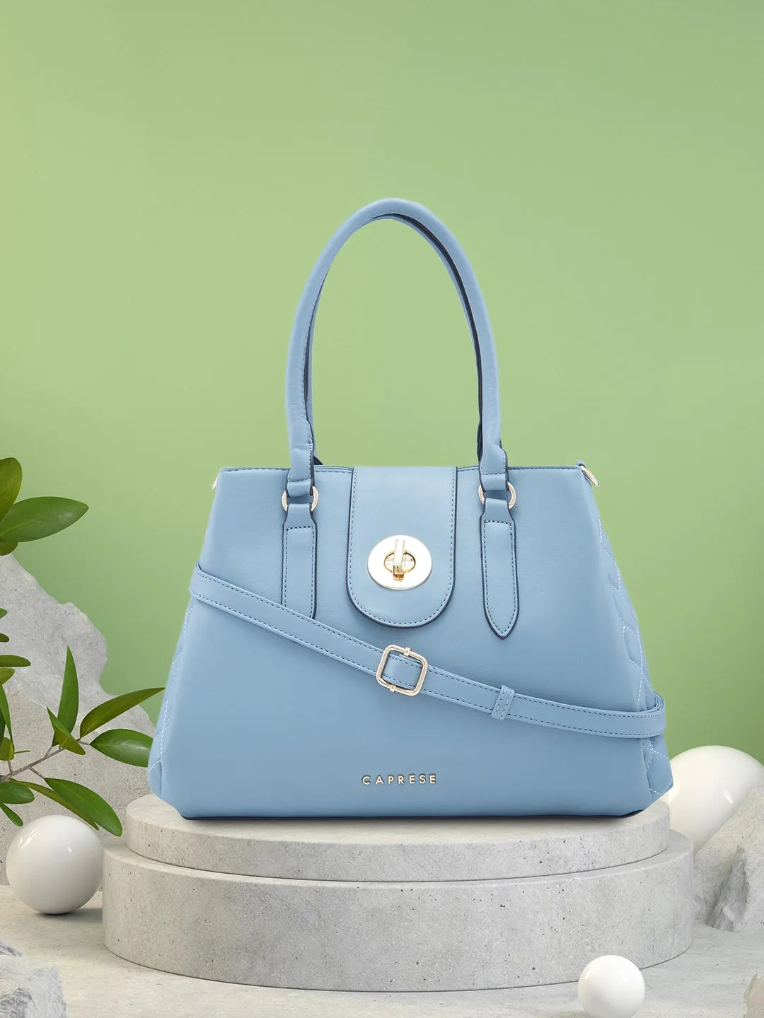 Caprese Sabrina Satchel Medium Powder Blue