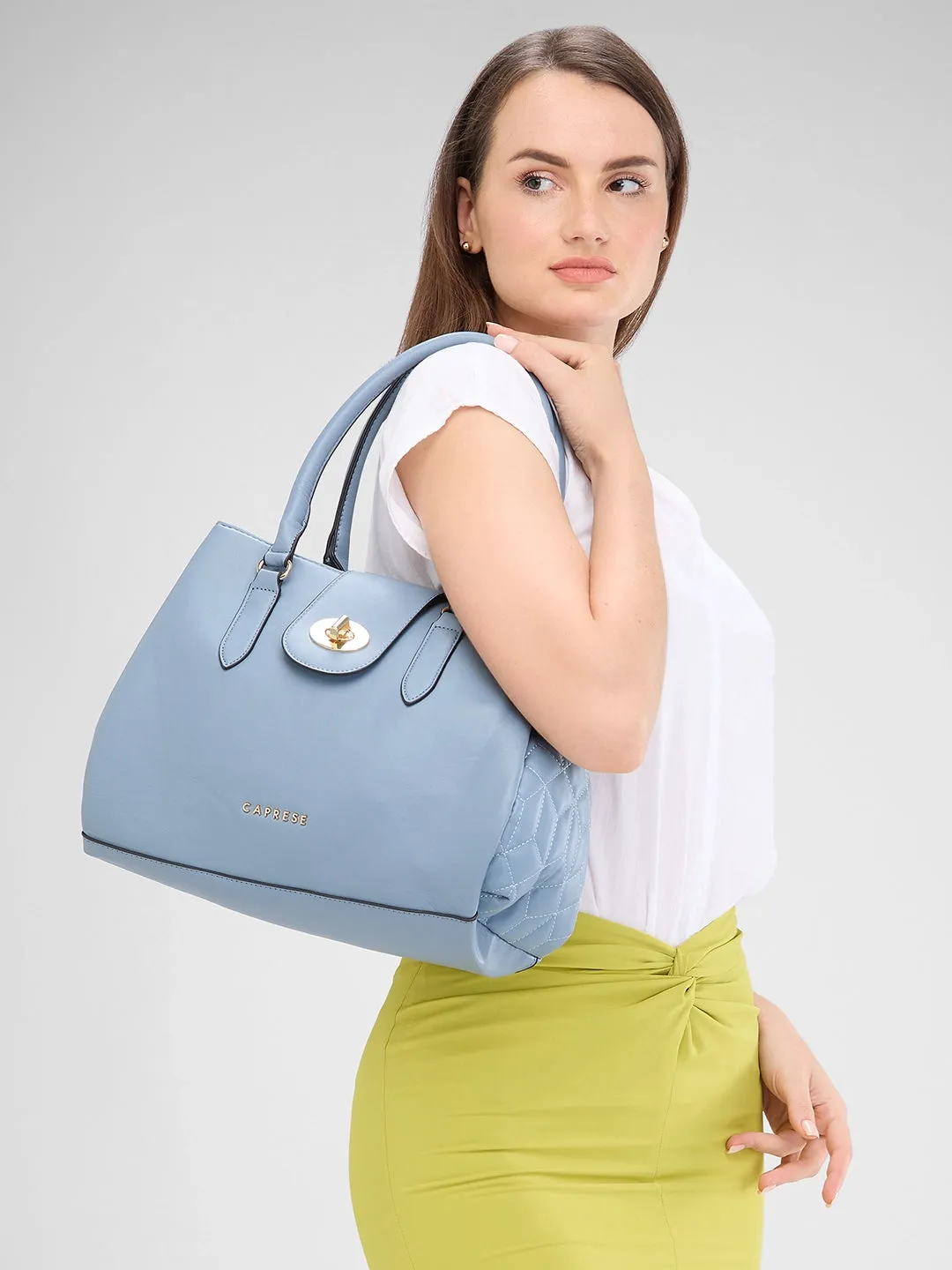 Caprese Sabrina Satchel Medium Powder Blue