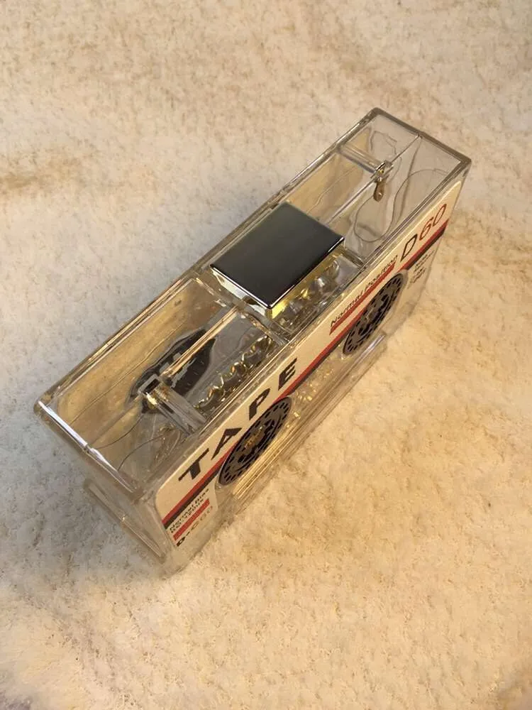 Christmas Gift Acrylic Handbag transparent tape cassettes evening clutch bag hard box clutch high-end hand bag small party purse handbags