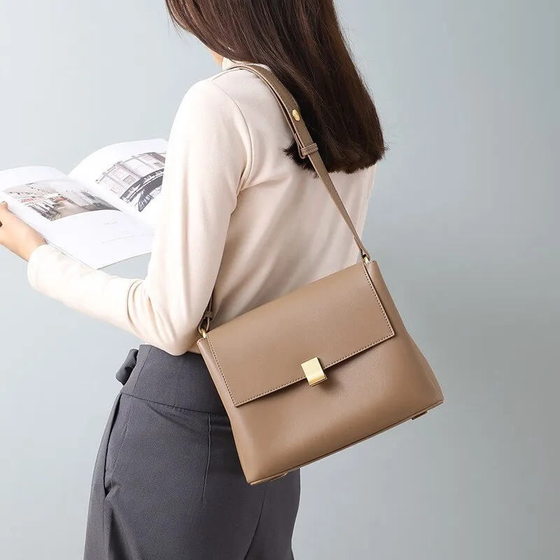 Christmas Gift Natural Genuine Leather Female Shoulder Bags 2021 Women's Brand Crossbody Purses And Handbags For Women Luxury Designer Handbag