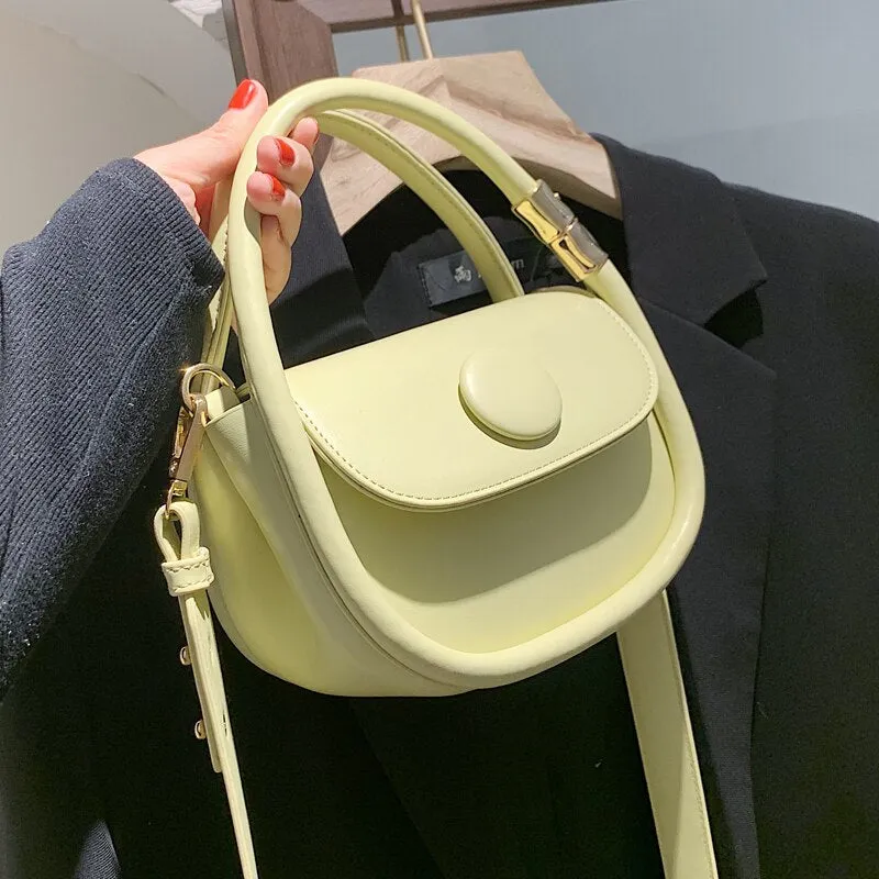 Christmas Gift Solid color Square Tote bag 2021 Summer New High-quality PU Leather Women's Designer Handbag Small Shoulder Messenger Bag Purses