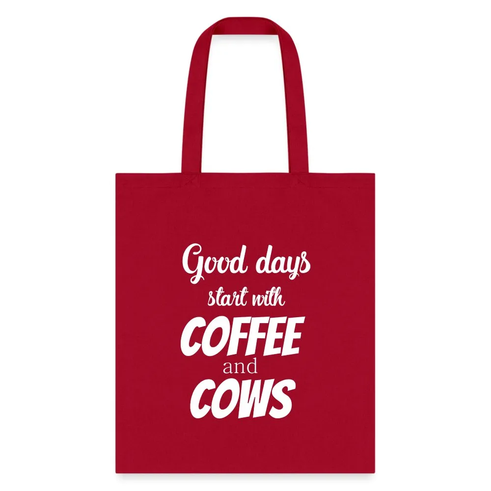 Coffee and cows Tote Bag