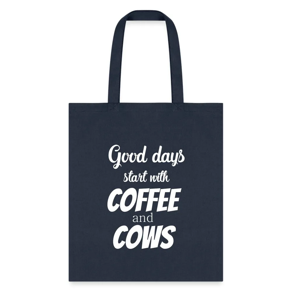 Coffee and cows Tote Bag