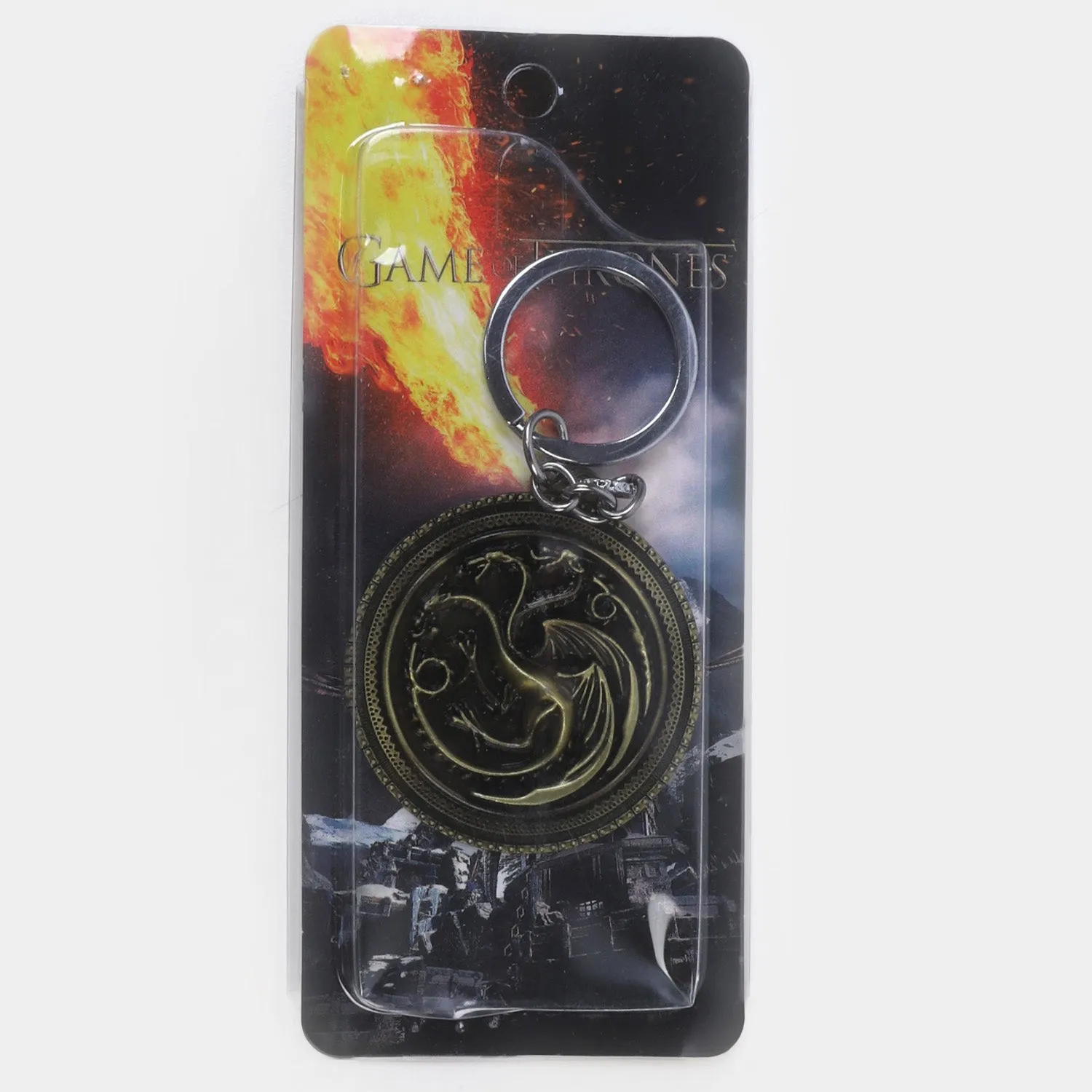 Dragon Shield Metal Keychain