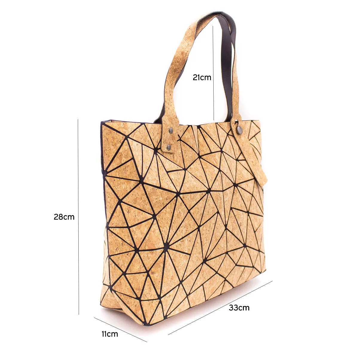 Geometric Cork Tote  BAG-2025