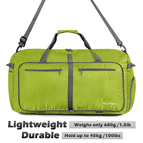 Gonex 100L Foldable Travel Duffel Bag for Luggage Gym Sports, Lightweight Travel Bag with Big