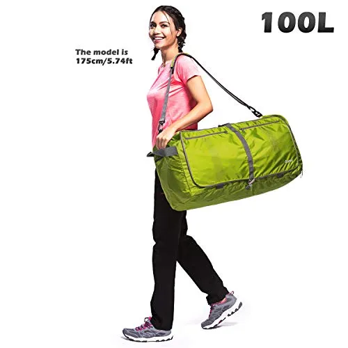 Gonex 100L Foldable Travel Duffel Bag for Luggage Gym Sports, Lightweight Travel Bag with Big