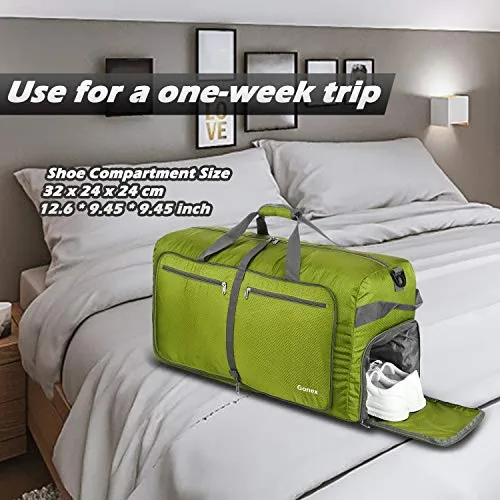 Gonex 100L Foldable Travel Duffel Bag for Luggage Gym Sports, Lightweight Travel Bag with Big