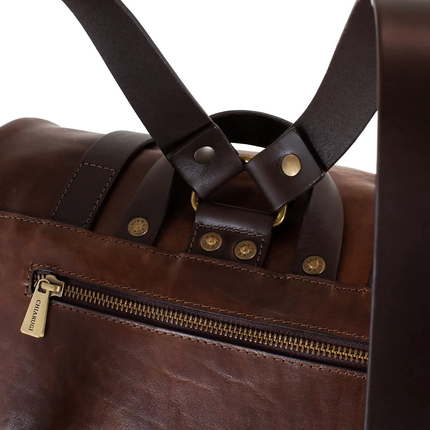 ITALIAN LEATHER ROLL-TOP BACKPACK