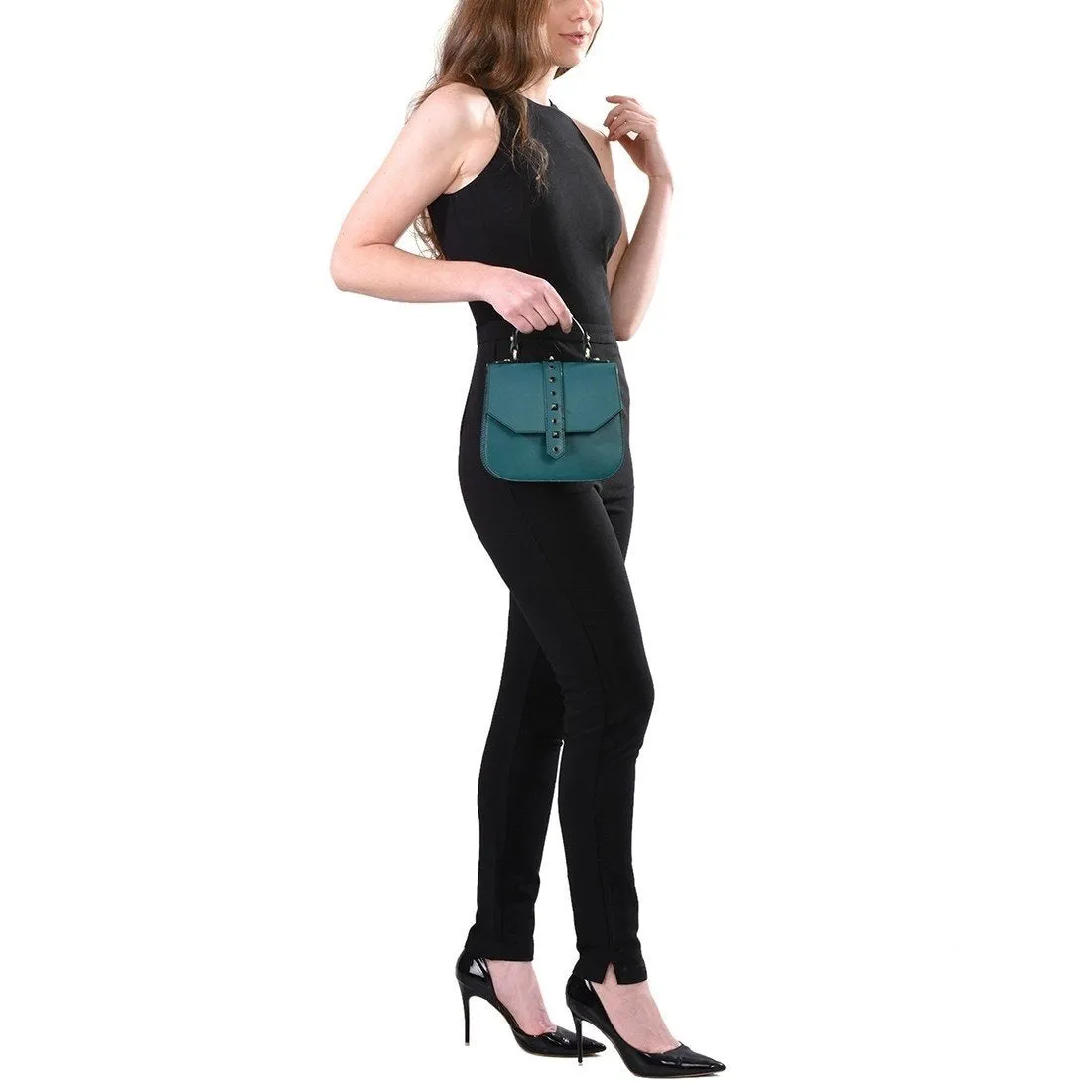 Leather Green Crossbody Bag
