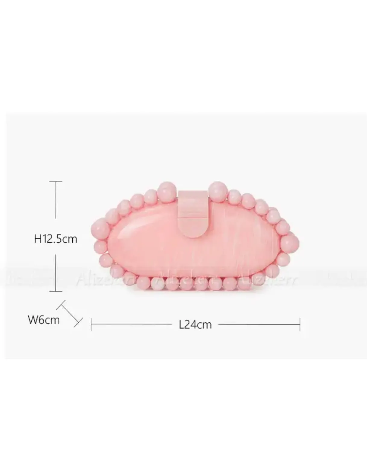 Oval Beaded Small Summer Clutch