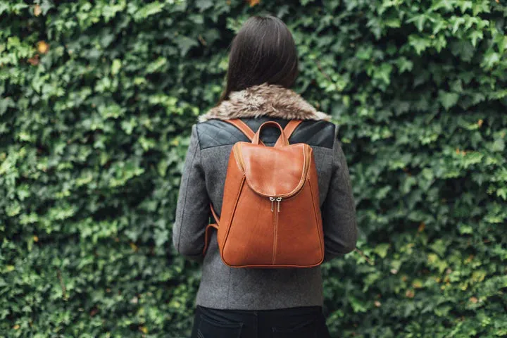 Piel Leather U Zip Backpack Assorted Colors
