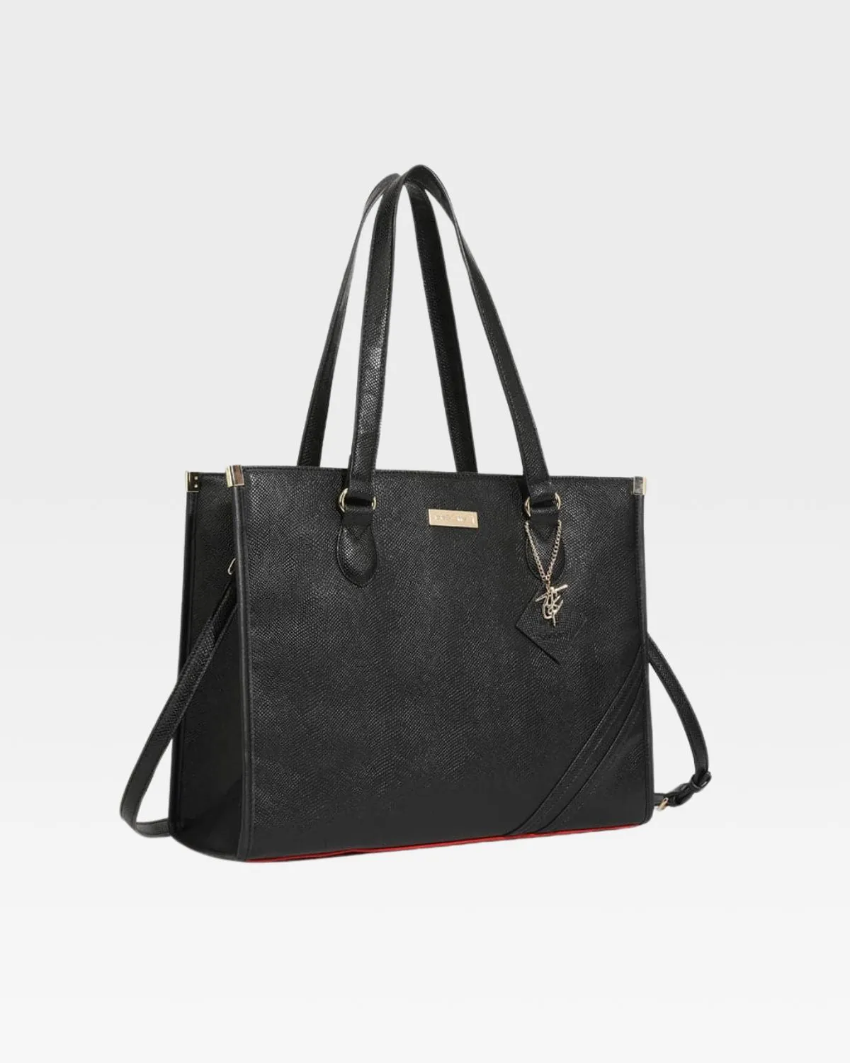 PY Tote Bag in Black Red Bottom