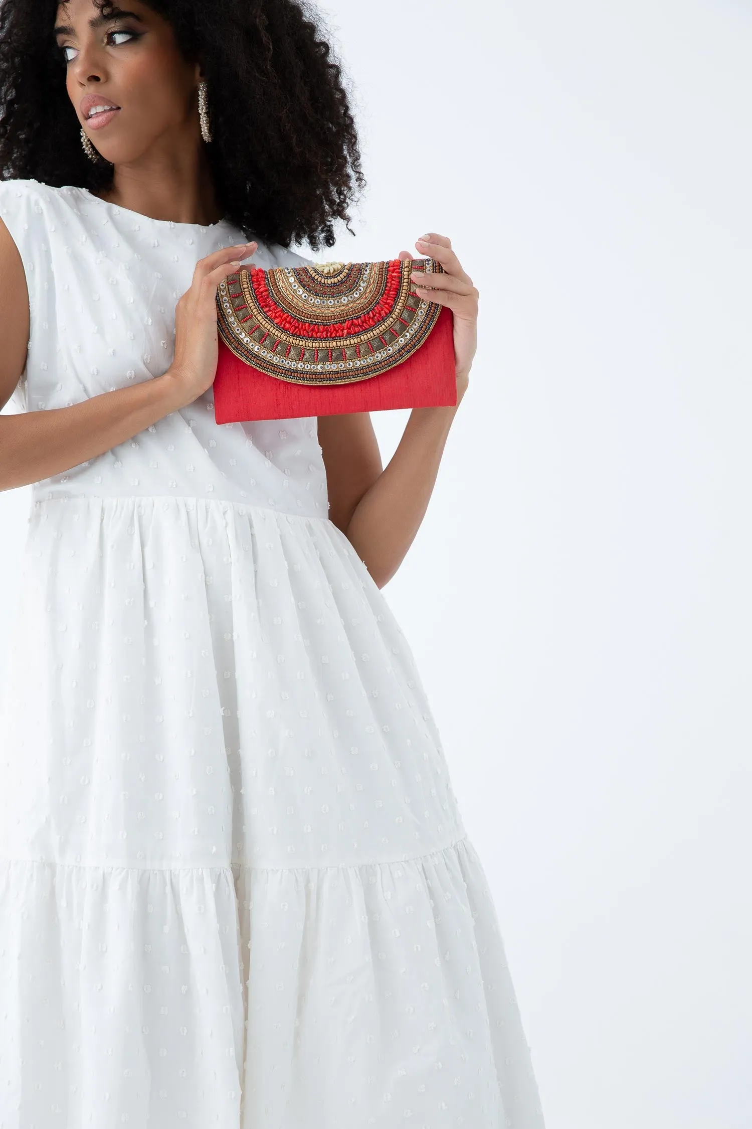 Red Chic Clutch - Taleed