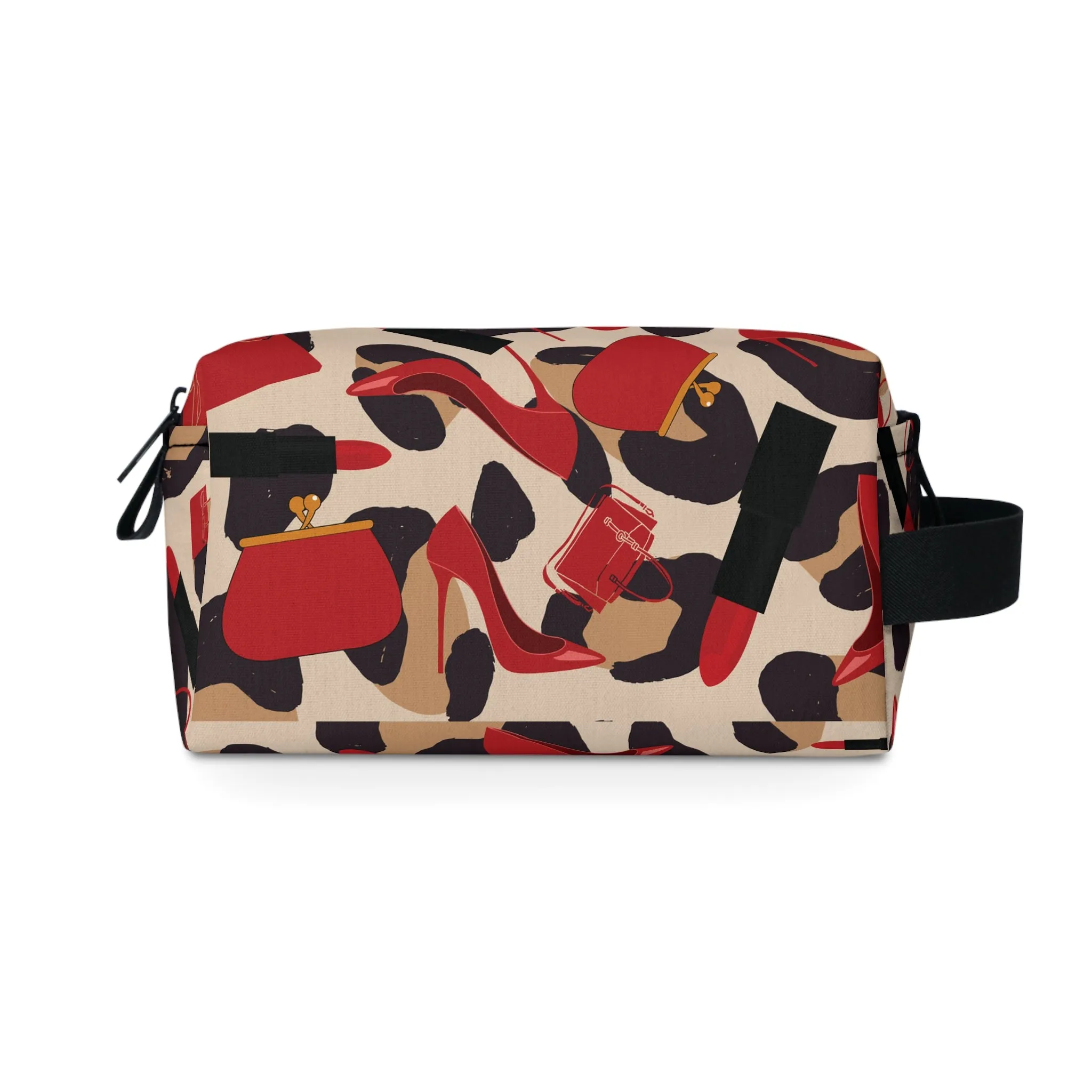 Red Leopard Toiletry Bag