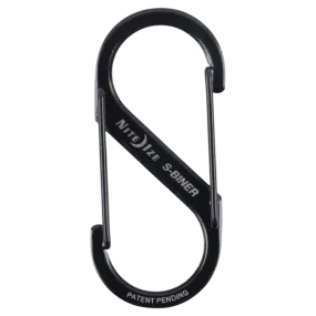 S-Binder Dual Carabiner Stainless Steel 10 lbs | Black