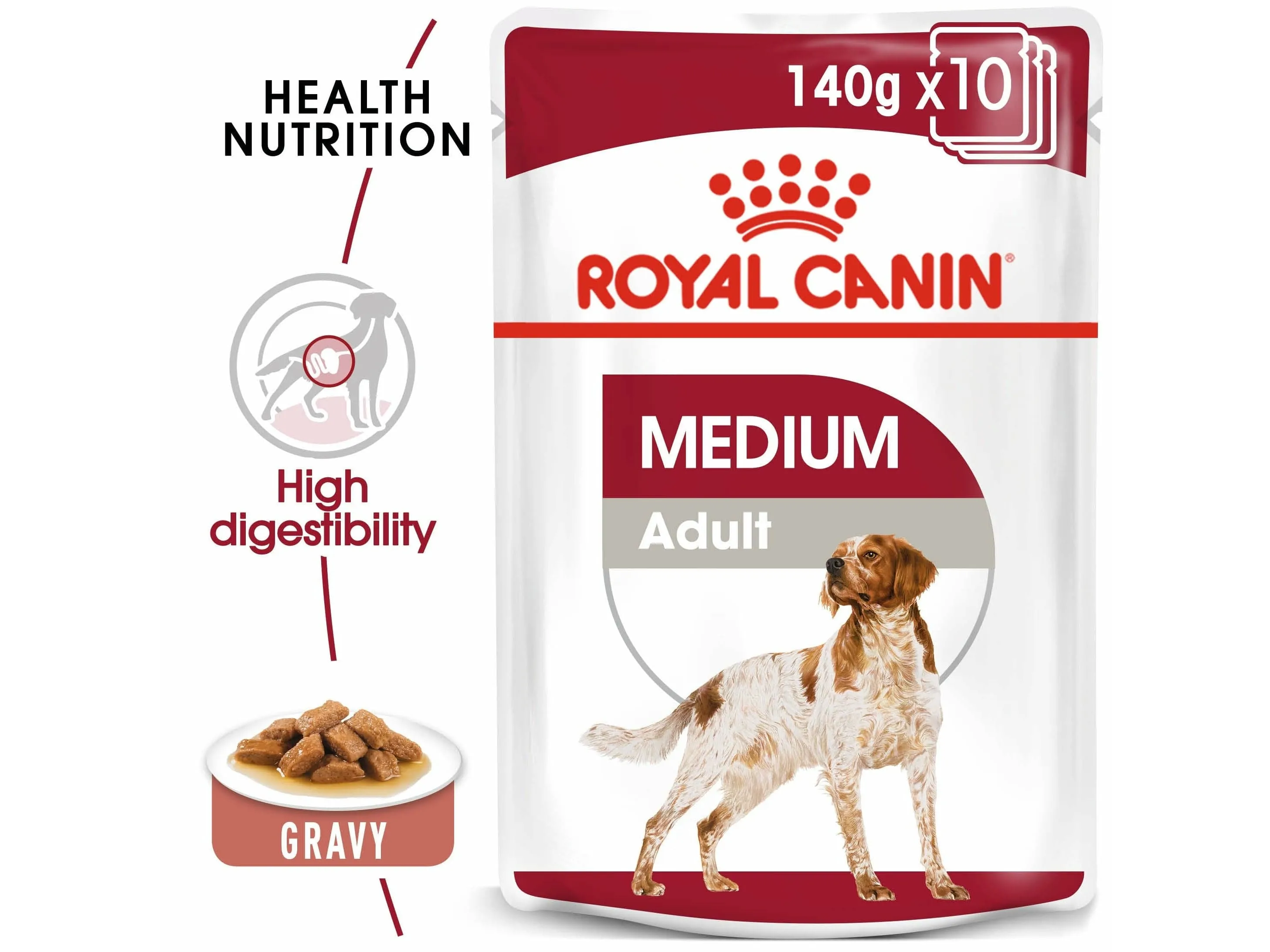 Size Health Nutrition Medium Adult 10x140g (Wet Food - Pouches)