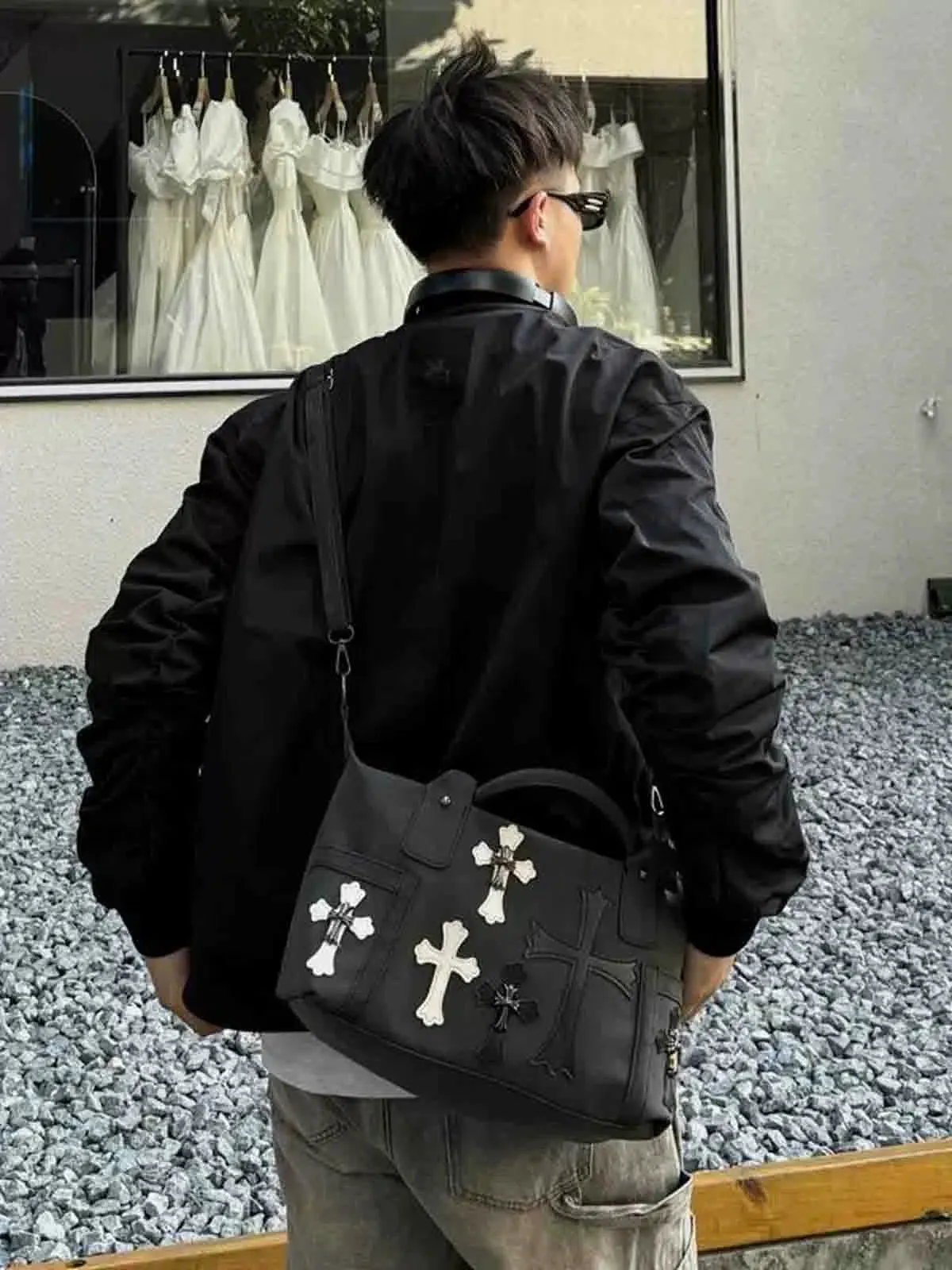 Stylish Cross-Embellished Purse