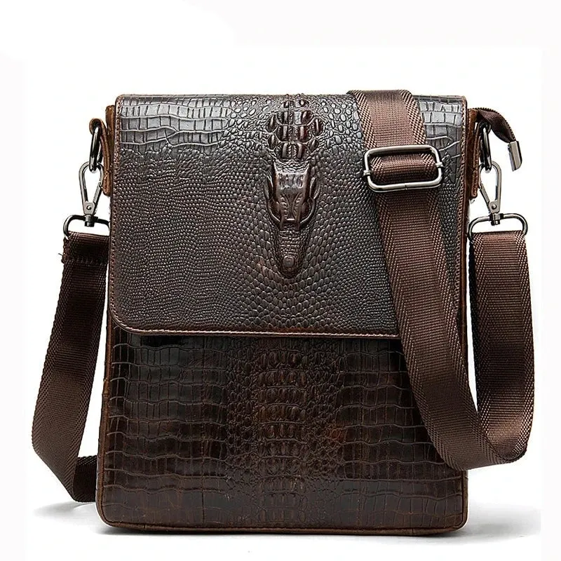 Stylish Genuine Leather Men's Shoulder Bag