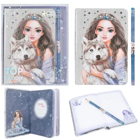 TOPModel Notebook w/pencil WOLF