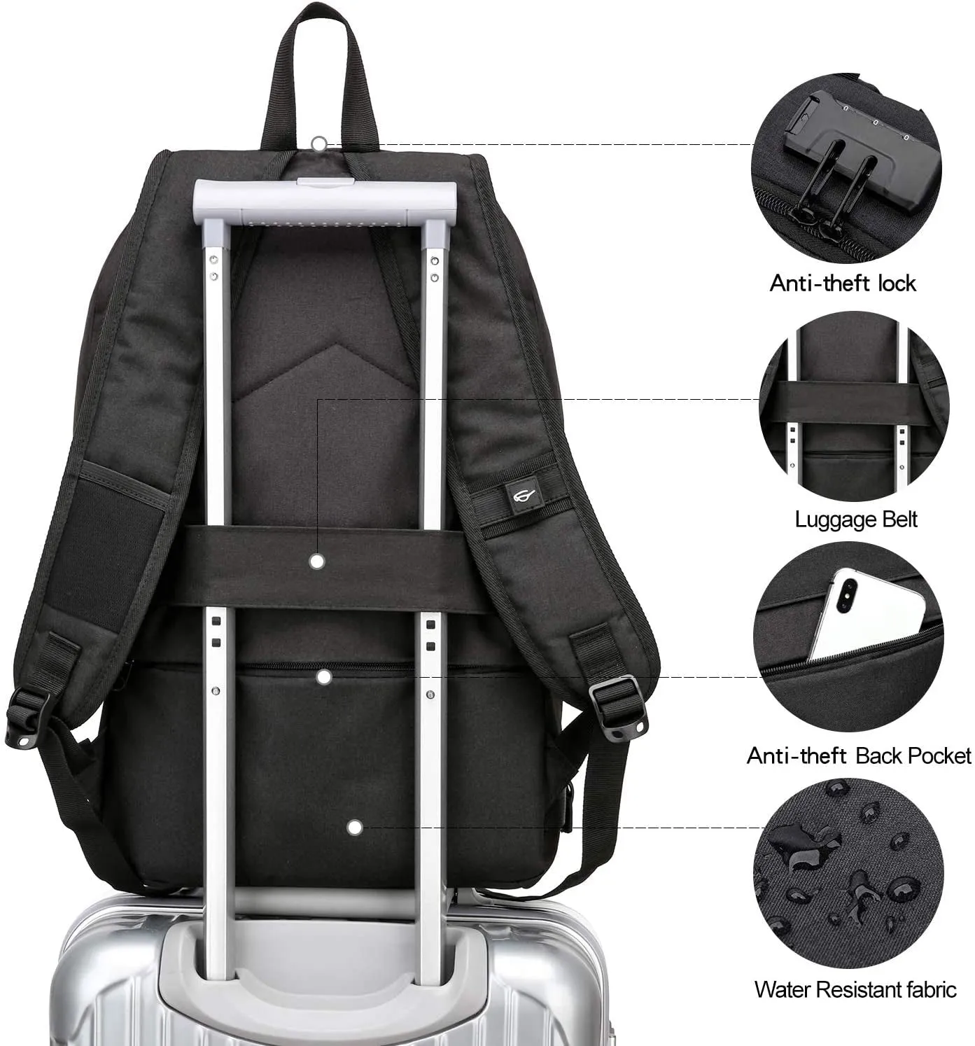 Travel Laptop Backpack,Anti Theft Business Slim Backpack with USB Charging Port