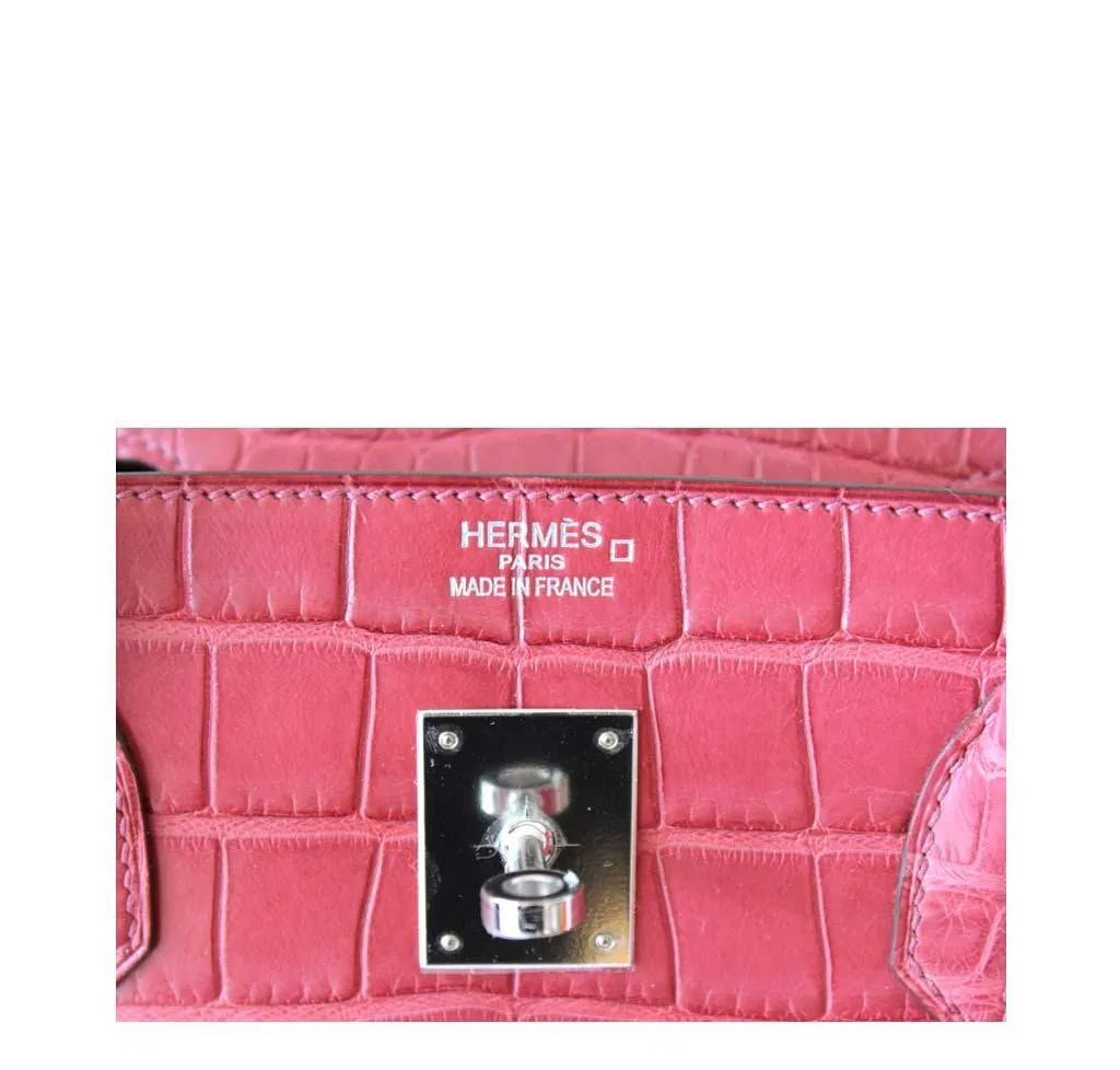 Trendy Inspired Hermès Birkin 40 Boise De Rose Alligator Bag