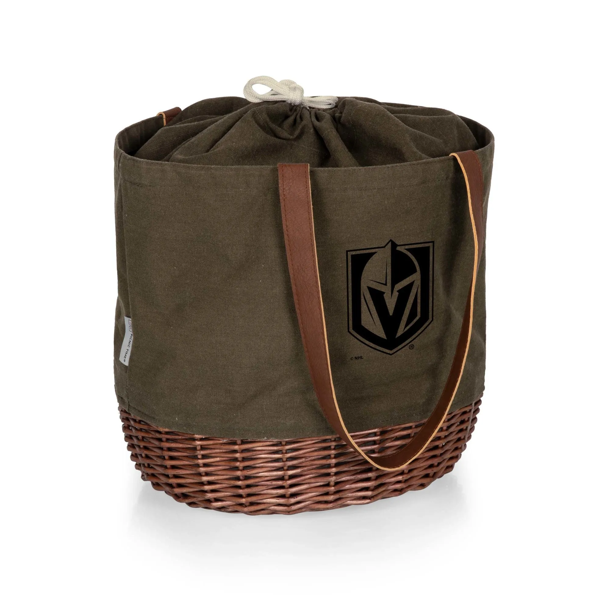 Vegas Golden Knights - Coronado Canvas and Willow Basket Tote